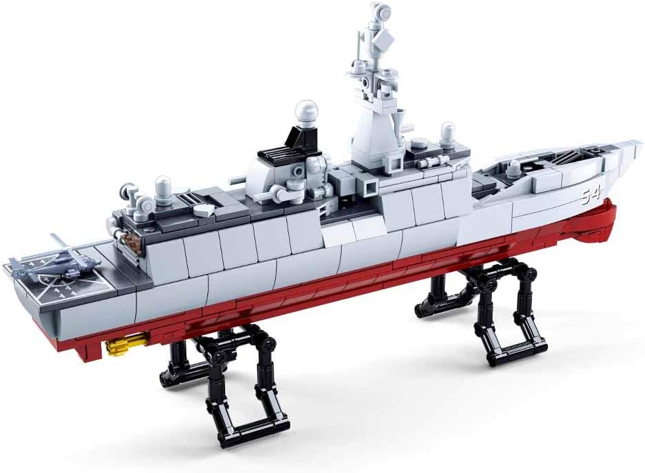 B0702 MODEL BRICKS FRIGATE 054A SCALE 1:450 417 PCS AGES 8+ C12