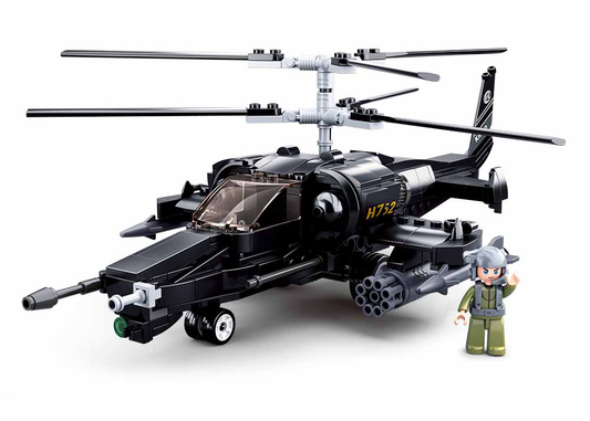 B0752 MODEL BRICKS KA-50 BLACK SHARK HELICOPTER 330 PCS AGES 8+ C16