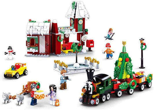 B0887 TOWN HAPPY NEW YEAR VILLAGE 565 PCS C12