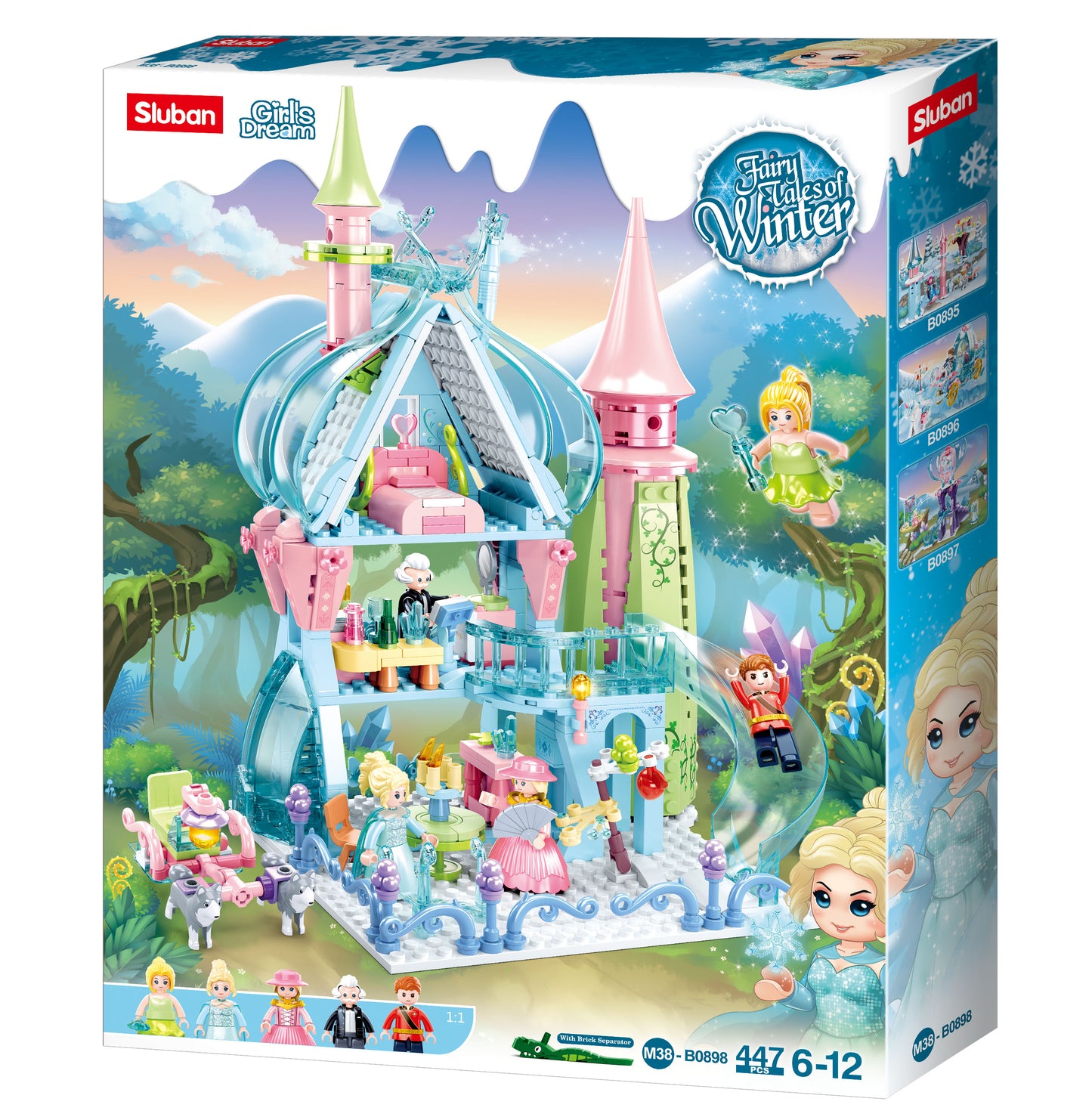 B0898 FAIRY TALES OF WINTER FAIRY TALE CASTLE 447 PCS C12