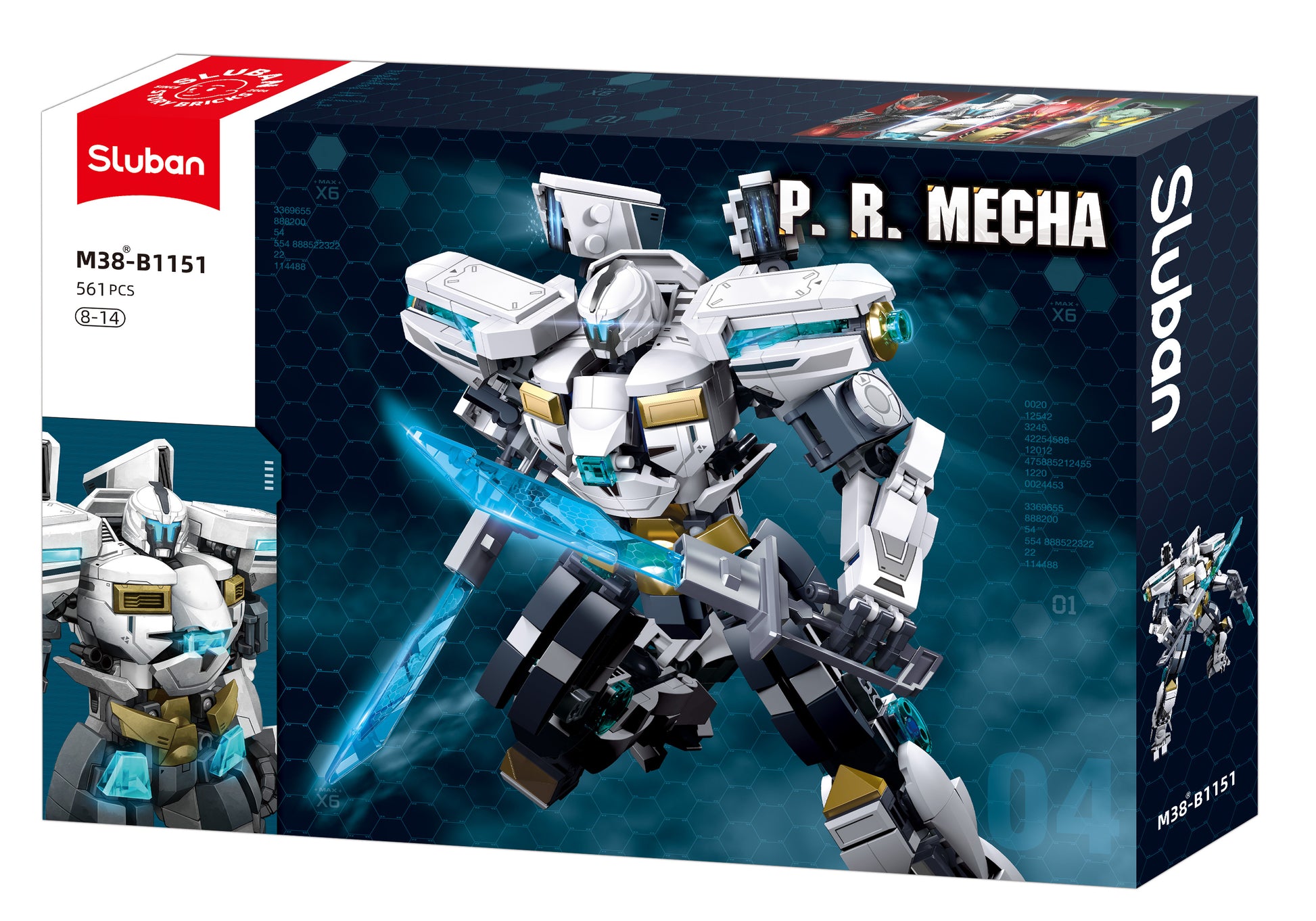 B1151 P.R. MECHA BLUE building bricks and blocks from sluban australia.