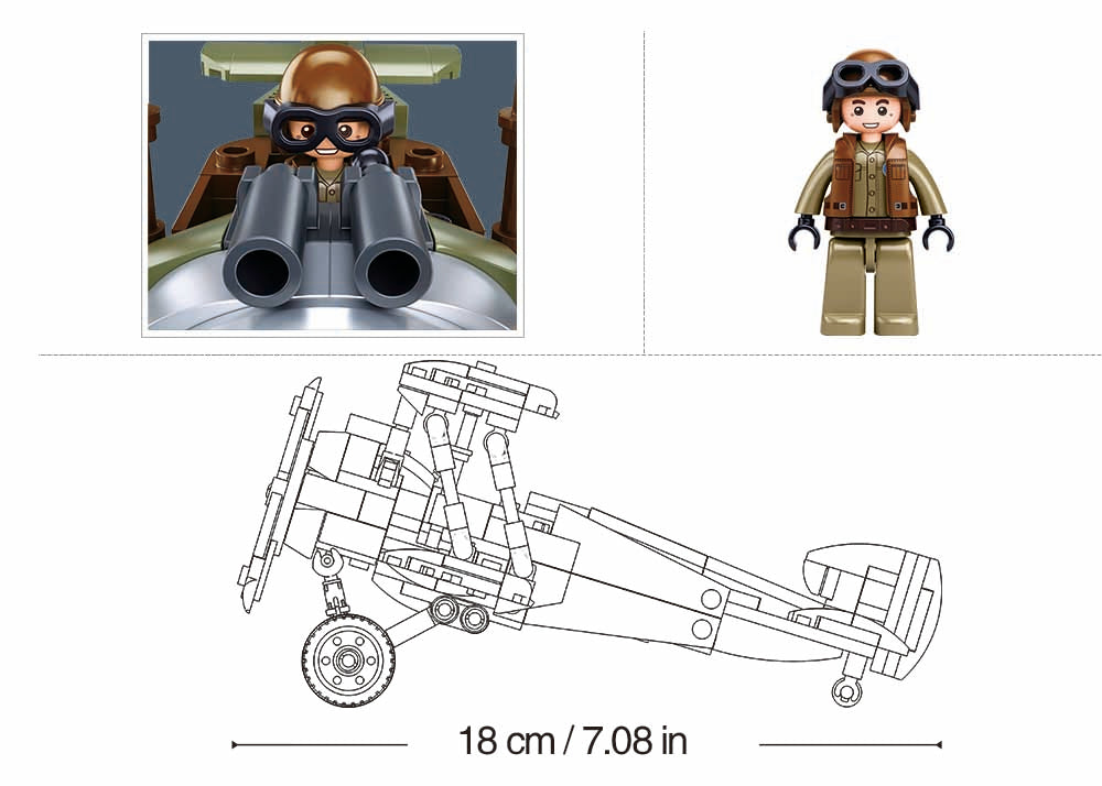 B1293 MB WW1 FOOKER DR-1S SCALE 1:35 281PCS