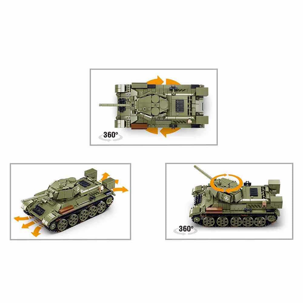 B7072 SLUBAN MILITARY T34 REMOTE CONTROL TANK